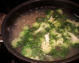 A picture of step 1 of Cheesy broccoli orzo side dish.