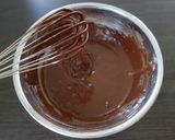 A picture of step 6 of Chocolate Cheese Muffins.