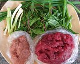 Hình bước làm 1 của món Bún bò Huế