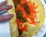 A picture of step 3 of Carrot Omelette Roll Diet Breakfast.
