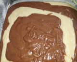 A picture of step 7 of Zebra cake.