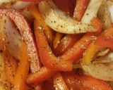 A picture of step 1 of Shrimp Fajitas.
