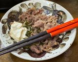 A picture of step 5 of Japanese Sukiyaki (Yamagata style).