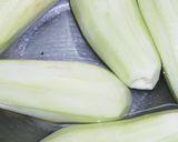 A picture of step 1 of Chilled Soy Milk Potage Soup with Eggplants.
