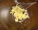 A picture of step 3 of Banana Caramel Cream Muffins.