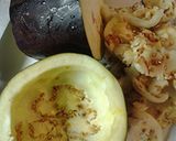 A picture of step 3 of Stuffed eggplant with the trimmings.