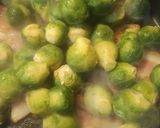 A picture of step 2 of Looks brunt but delicious Brussel Sprout.