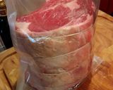 A picture of step 1 of Rib eye round roast sous vide.