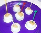 A picture of step 8 of White Chocolate Peanut Butter Balls.