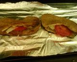 A picture of step 4 of Toasted cheese & tomato naan.
