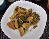 A picture of step 3 of Samosa Chaat.
