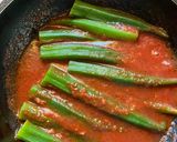 A picture of step 5 of Okra in Sweet Tomato Sauce.