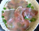 A picture of step 5 of Spring Color Beans and Cured Ham Quiche.