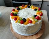 Tort serowo- owocowy na Dzień Mamy krok przepisu 6 zdjęcie