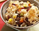 A picture of step 5 of Beef and Cranberry Chinese Sticky Rice.