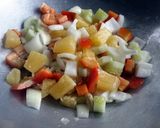 A picture of step 2 of Kanya's Sweet and Sour Chicken.
