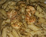 A picture of step 12 of Penne with Shrimp in Pesto Sauce..