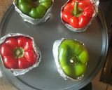 Foto del paso 8 de la receta: Pimientos rellenos de carne molida (picadillo) y queso