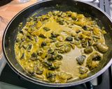 A picture of step 11 of Cod with Mushrooms, Cilantro, and Turmeric.