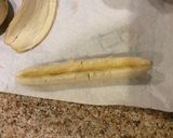 A picture of step 2 of Oven-Baked Almond Butter Banana Boats.