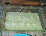 A picture of step 6 of Two layer alfredo lasagna.