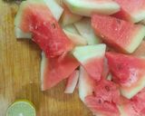 A picture of step 1 of Watermelon mint mojito.