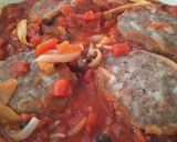 A picture of step 5 of Tomato Sauce Simmered Hamburger Gratin.