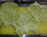 A picture of step 1 of Rolled Cabbage and Cured Ham.