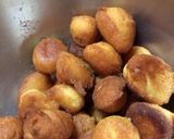 A picture of step 3 of Roly Poly Doughnuts Made with Pancake Mix.