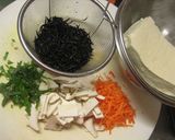 A picture of step 1 of Light & Fluffy Homemade Ganmodoki (Deep-Fried Seasoned Tofu).