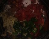 A picture of step 1 of Masala mater poulao.