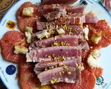 Foto del passaggio 3 della ricetta Filetto di tonno e pompelmo rosa