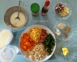 Foto langkah ke 1 dari resep Sup Jamur Sayuran dengan Kuah Susu.