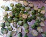 A picture of step 1 of roasted Brussel sprouts.