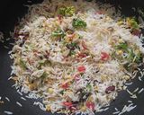 A picture of step 7 of Vegetables Rice.