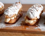 Foto del paso 6 de la receta Eclairs sin gluten de crema y albaricoque con chocolate blanco