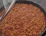 Easy egy serpenyős darált húsos tészta füstölt sajttal nyakon verve recept fázis 2 fotója