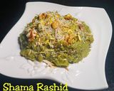 A picture of step 5 of Louki ka halwa.