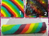 Rainbow rollcake kukus 😊