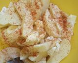 A picture of step 2 of Oven Baked Potato wedges #charityrecipe.