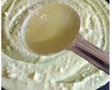A picture of step 4 of Samak chawal Makhana dosa with vrat aaloo ki sabji and chutney.