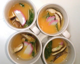 A picture of step 5 of Chawan-mushi (Steamed Egg Custard) in the Microwave.