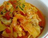 A picture of step 4 of Use a Pressure Cooker - Simmered Chicken and Pork with Tomatoes.