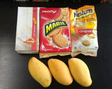 Gambar langkah 1 resipi Mango Float.