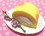 A picture of step 13 of Peach Blossom Roll Cake for Doll Festival.
