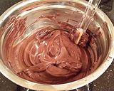 A picture of step 4 of Chocolate Ganache Buttercream Frosting.