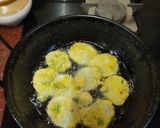 A picture of step 2 of Maaru fritters with tomato carrot salsa.
