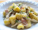 A picture of step 12 of Sweet Potato Gnocchi with Garlic and Butter Sauce.