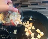 A picture of step 2 of Crunchy Garlic & Thyme Croutons.