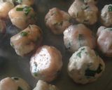 A picture of step 4 of Shiso Leaf Tsukune with Salt Sauce.
